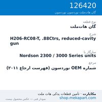گان هات‌ملت نوردسون H206-RC08-T, .88Ctrs, reduced-cavity gun، قطعه 126420