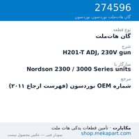 گان هات‌ملت نوردسون H201-T ADJ, 230V gun، قطعه 274596