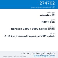 گان هات‌ملت نوردسون H20-T gun، قطعه 274702