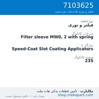 فیلتر و توری نوردسون Filter sleeve MW0, 2 with spring، قطعه 7103625