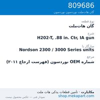 گان هات‌ملت نوردسون H202-T, .88 in. Ctr, IA gun، قطعه 809686