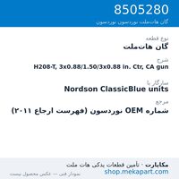 گان هات‌ملت نوردسون H208-T, 3x0.88/1.50/3x0.88 in. Ctr, CA gun، قطعه 8505280
