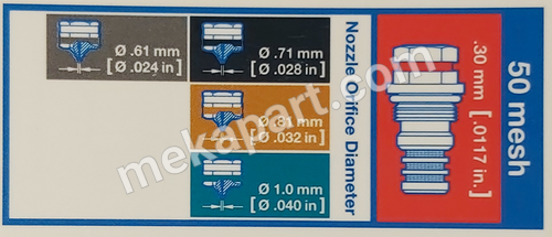 فیلتر نوردسون 1123661 مدل MiniBlue II سری 50 Mesh — توری داخلی - بسته 5 عددی