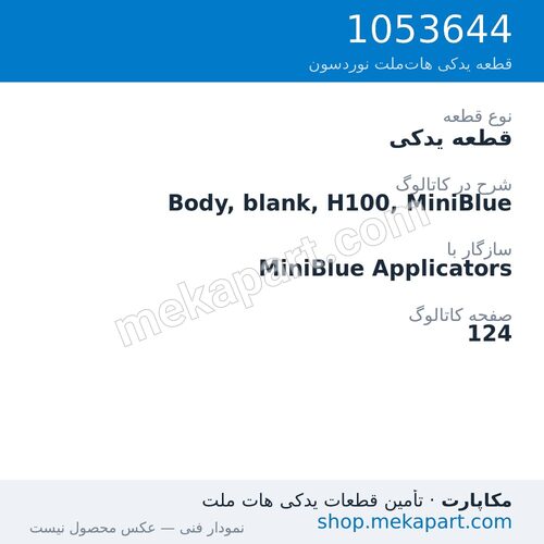 قطعه یدکی نوردسون Body, blank, H100, MiniBlue، قطعه 1053644