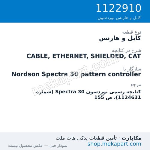 کابل و هارنس نوردسون CABLE, ETHERNET, SHIELDED, CAT، قطعه 1122910