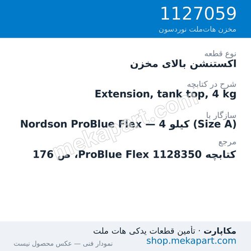 اکستنشن بالای مخزن دستگاه هات‌ملت نوردسون ProBlue Flex، 4 کیلو (Size A)، قطعه 1127059
