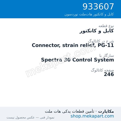 کابل و کانکتور نوردسون Connector, strain relief, PG-11، قطعه 933607