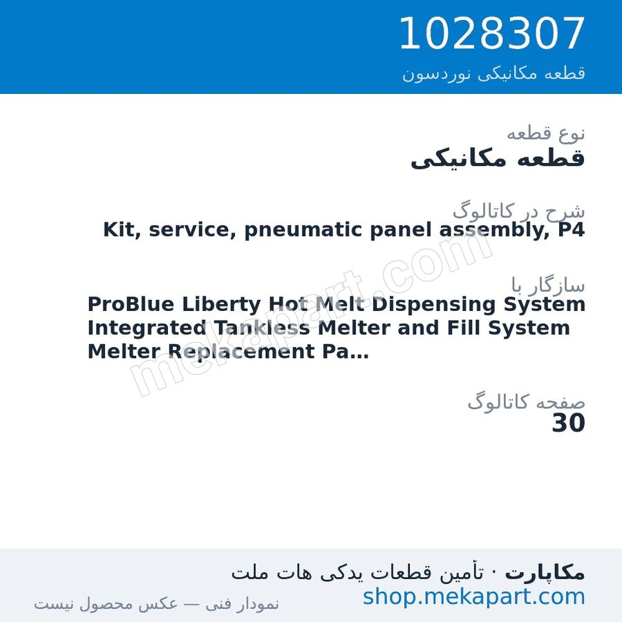 قطعه مکانیکی نوردسون Kit, service, pneumatic panel assembly, P4، قطعه 1028307