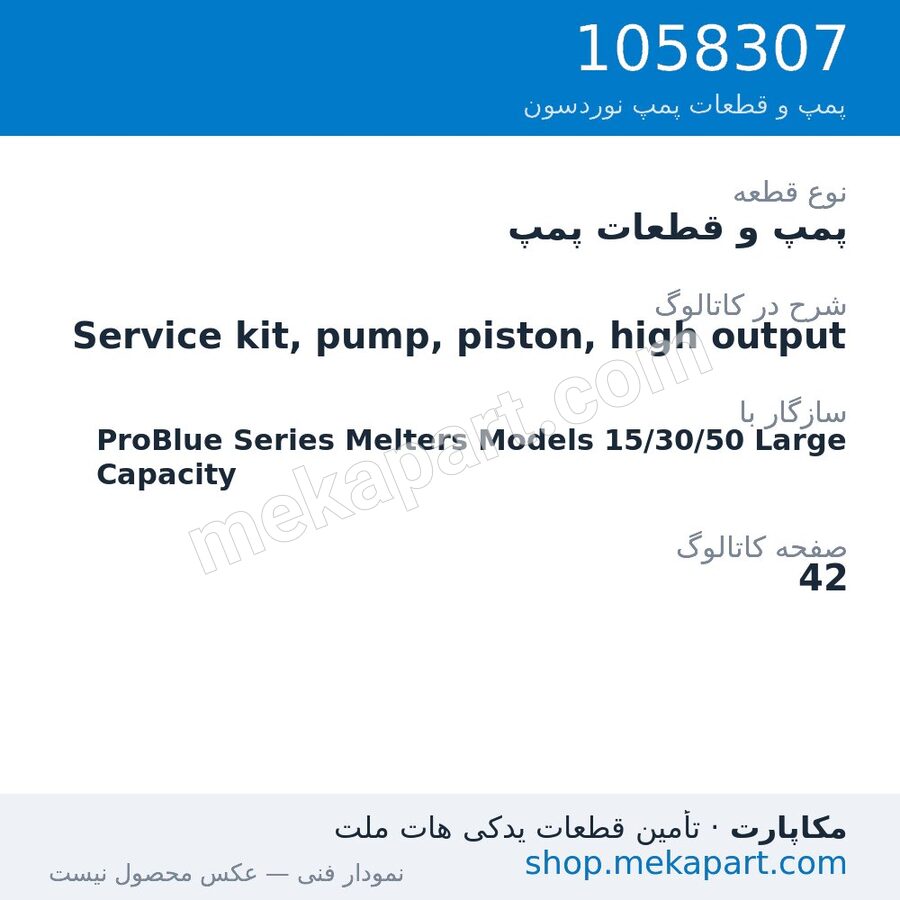 پمپ و قطعات پمپ نوردسون Service kit, pump, piston, high output، قطعه 1058307
