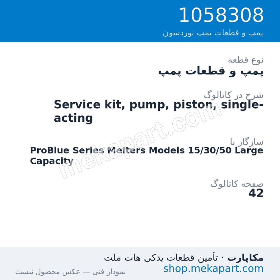 پمپ و قطعات پمپ نوردسون Service kit, pump, piston, single-acting، قطعه 1058308