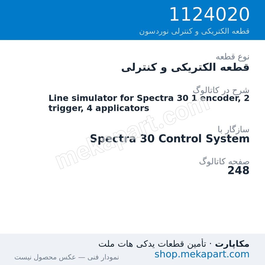 قطعه الکتریکی و کنترلی نوردسون Line simulator for Spectra 30 1 encoder, 2 trigger, 4 applicators، قطعه 1124020