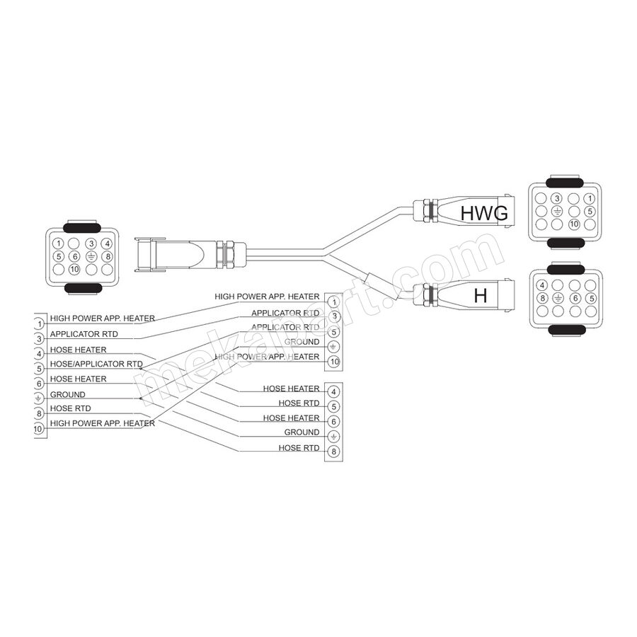 کابل آداپتور RTD نیکل 120 اهم نوع T نوردسون، برای دو کابل رابط کم‌توان، قطعه 113543
